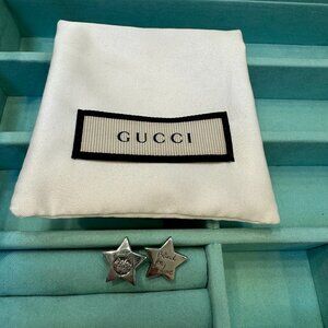 Gucci Silver Star Earrings